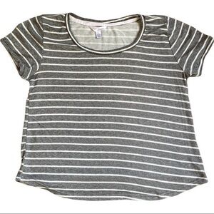 Marilyn Monroe size large soft gray & white stripe